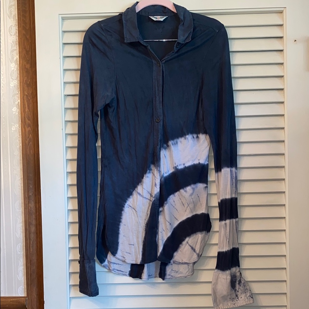 Hard Tail Tie Dye button down long sleeve shirt S